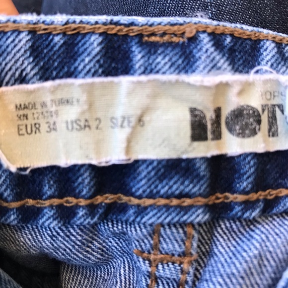 Topshop Moto Frayed Hem Miniskirt - Picture 7 of 7